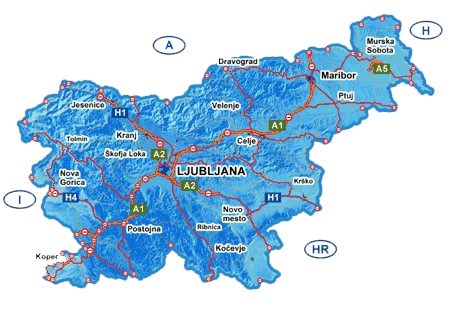 Click on the map of Slovenia for further details